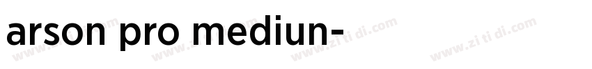 arson pro mediun字体转换